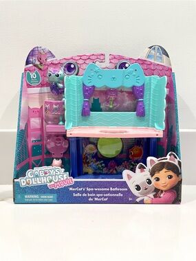 🟡2/$30 NEW Gabby’s Dollhouse The Movie ‘MerCat’s Spa-wesome Bathroom Playset